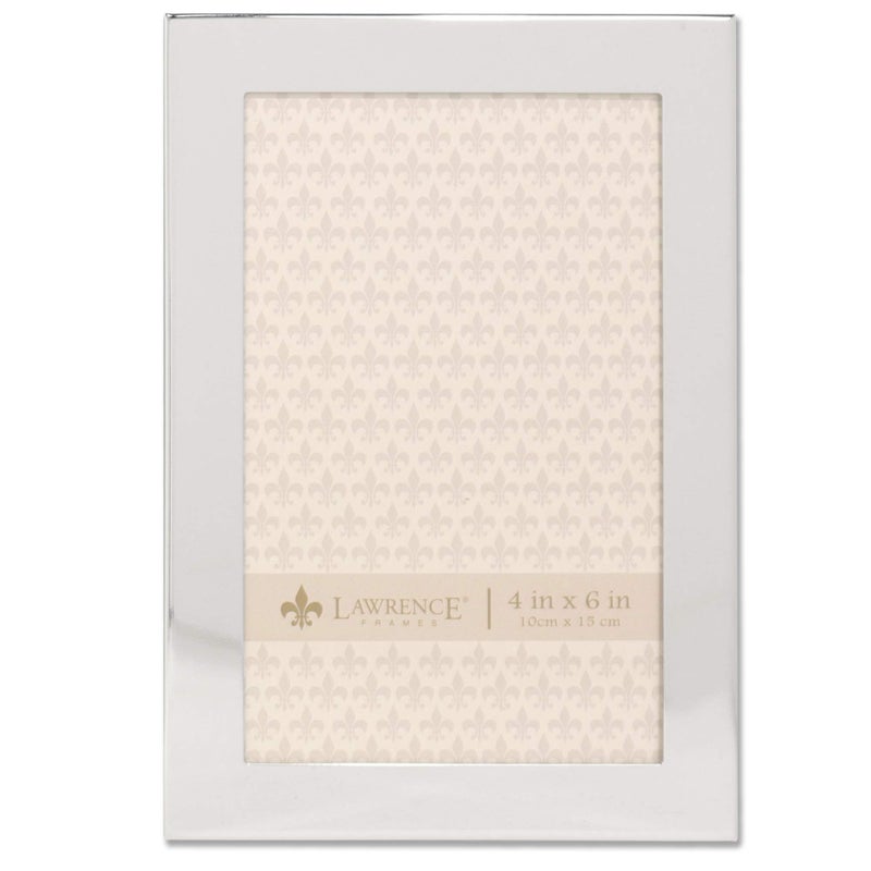 Lawrence Frames 4x6 Flat Silver Metal Picture Frame - Image 1